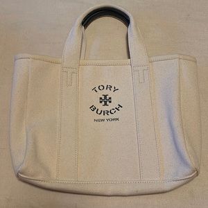 Tory Burch exclusive canvas tote. Never used.